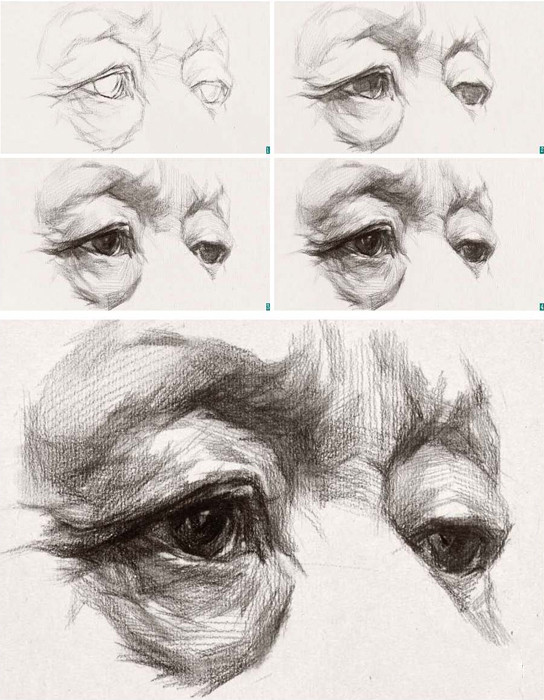 素描技巧：眼睛有哪些画法?