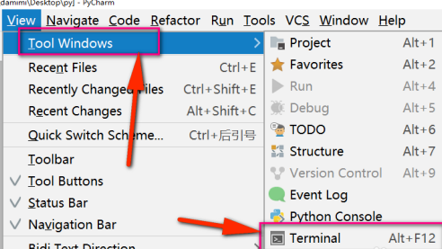 pycharm怎么打开终端