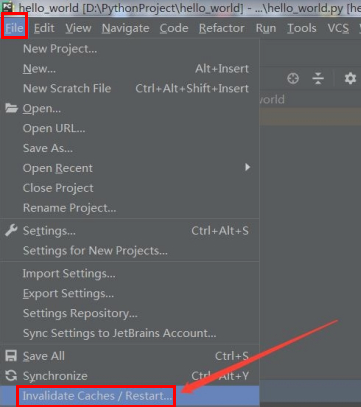 pycharm如何清除缓存