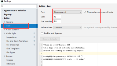 pycharm中怎样调节字体