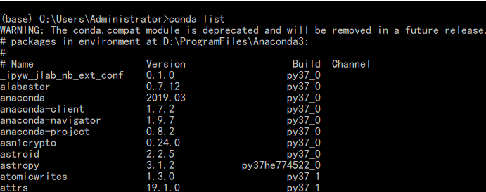 怎样查看anaconda安装了哪些库