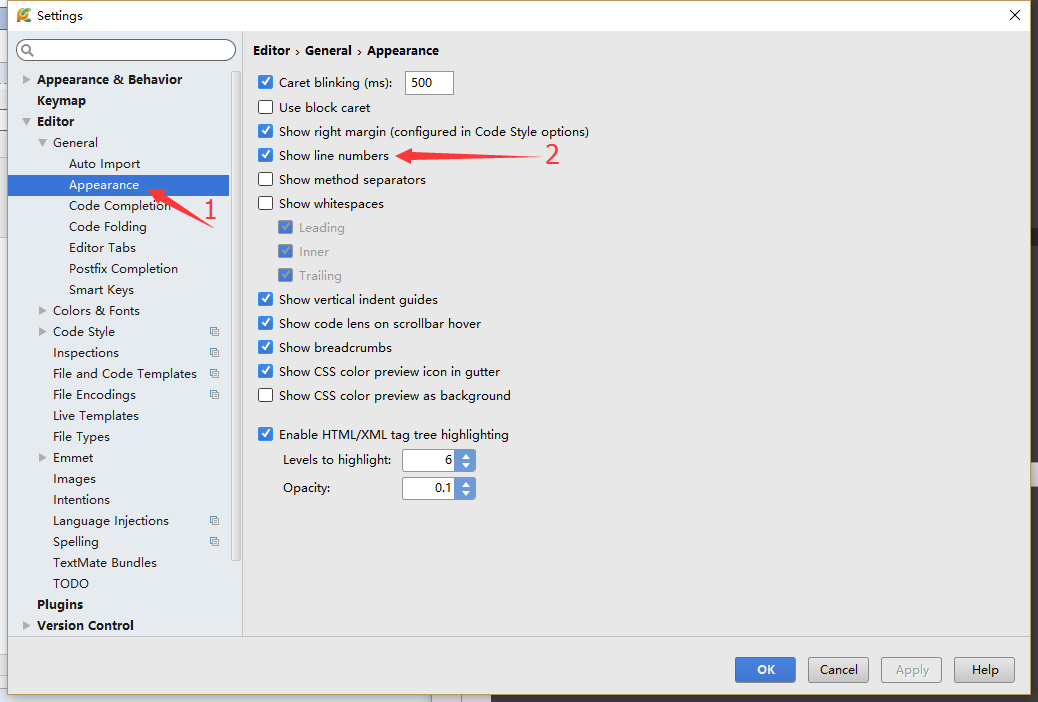 pycharm5如何显示行号