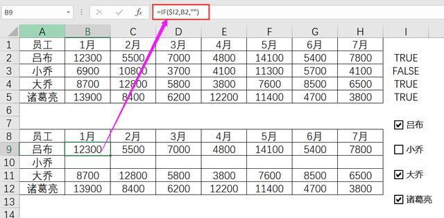 excel使用一个带复选框，制作动态查看图表，领导很满意