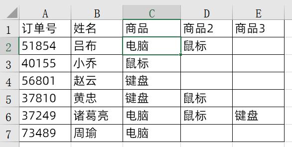 Excel一行数据拆分成多行数据