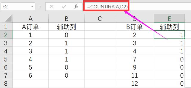 Excel快速对两表核对订单号，一个公式快速解决！