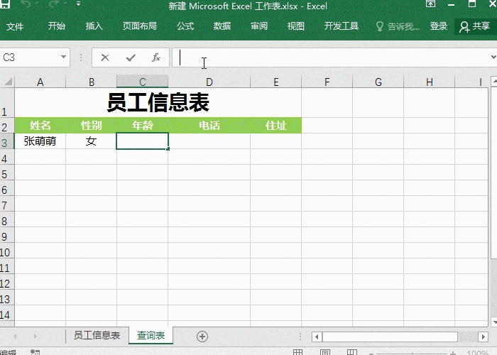 Excel实用函数vlookup 制作查询表