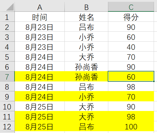 Excel表格很多重复行，只取某一行小技巧