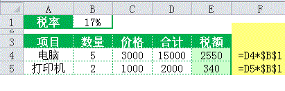 在excel中各种引用的使用方法