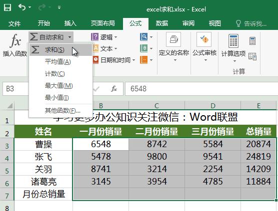 Excel表格自动求和技巧大全_单个公式求和批量求和方法图解！