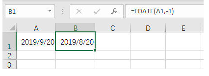 Excel中计算上个月的同一天-excel2019表格日期图片处理掌握了吗