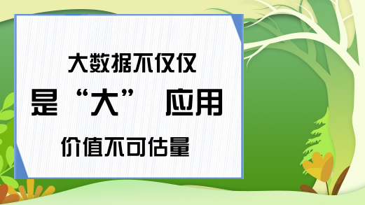 大数据不仅仅是“大” 应用价值不可估量