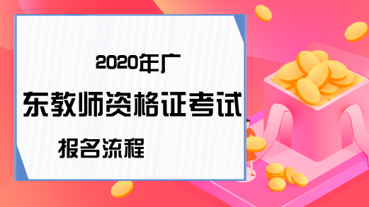 2020年广东教师资格证考试报名流程