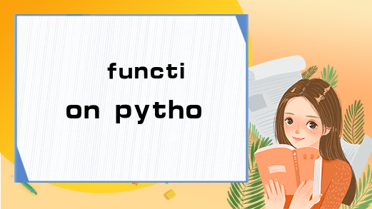 function python怎么用