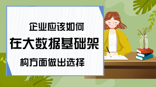 企业应该如何在大数据基础架构方面做出选择