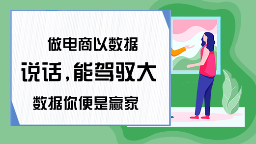 做电商以数据说话,能驾驭大数据你便是赢家