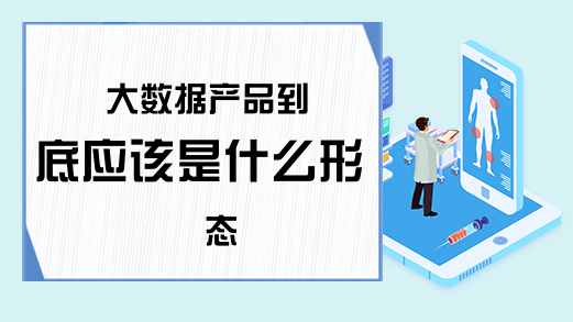 大数据产品到底应该是什么形态