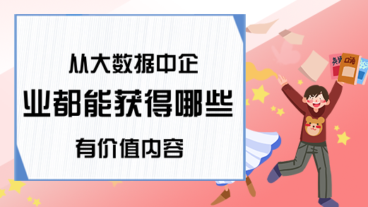 从大数据中企业都能获得哪些有价值内容