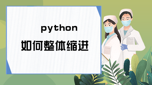 python如何整体缩进